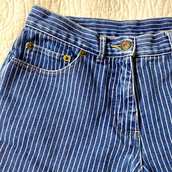 VINTAGE Engineer Stripe Cutoff Shorts 🚂 - Picture 3 of 7